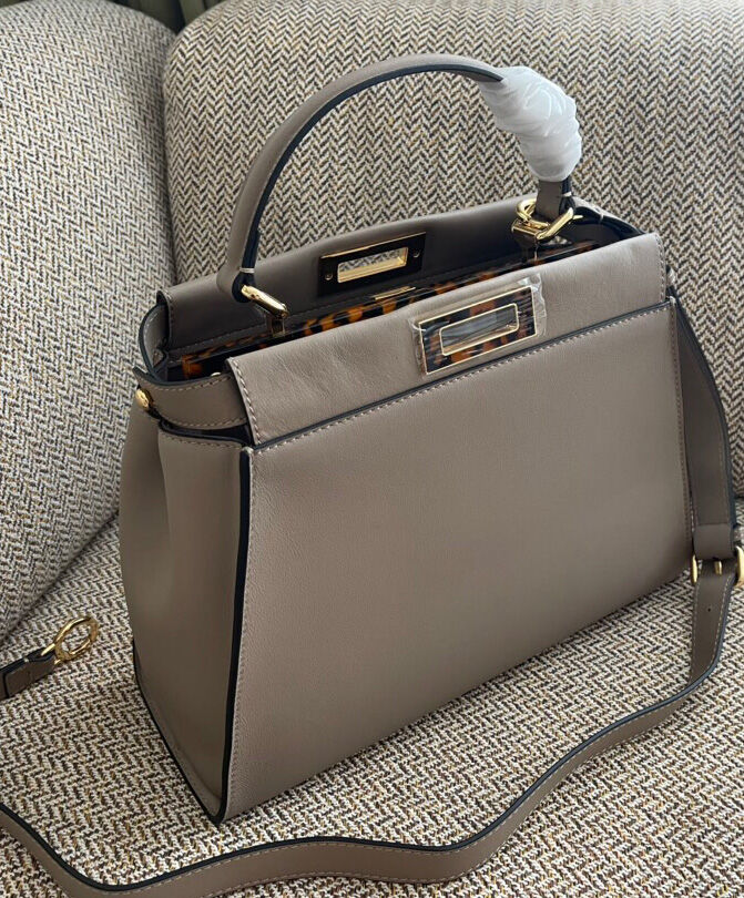 Fendi Peekaboo Medium Handbag 8BN290 Grey